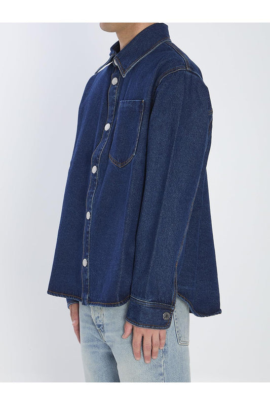 Blue cotton overshirt