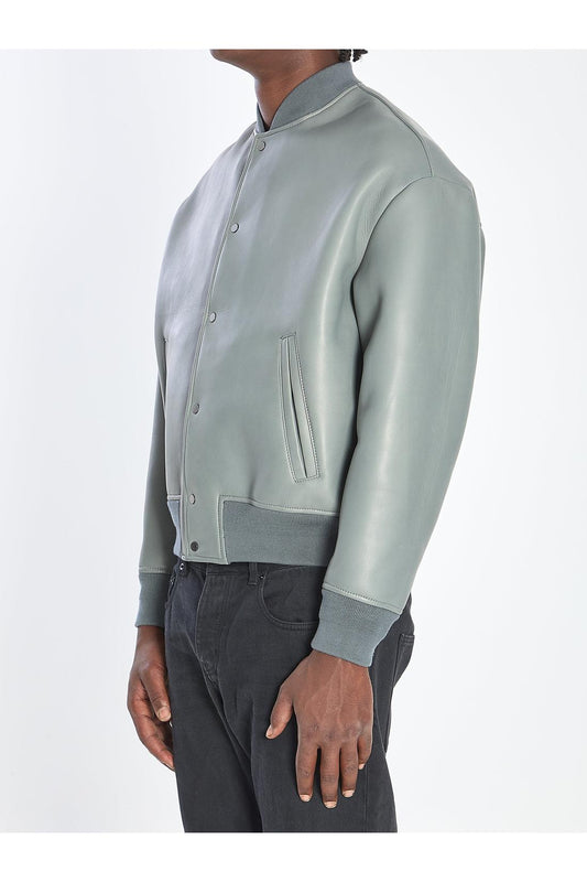 Bomber jacket in plongé nappa leather