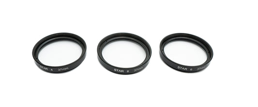 SYSTEM-S Star Filter Set 37 mm 4/6 8 punkta linsa fyrir snjallsímaljósmyndun í svörtu