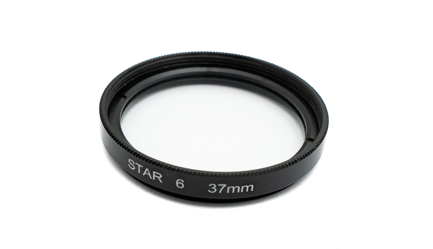 SYSTEM-S Star Filter Set 37 mm 4/6 8 punkta linsa fyrir snjallsímaljósmyndun í svörtu