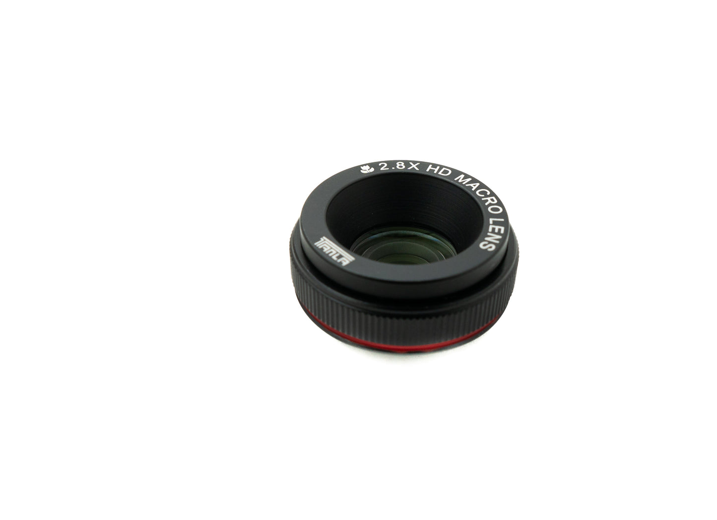 SYSTEM-S Makro Linse 2,8x 37 mm HD Filter mit Hülle für iPhone 15 Plus in Schwarz Grau