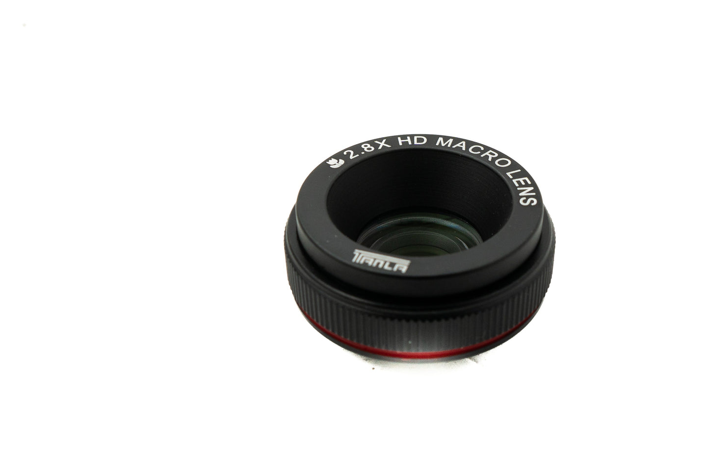 SYSTEM-S Macro Lens 2.8x 37 mm HD Filter with Case for iPhone 15 in Black Gray