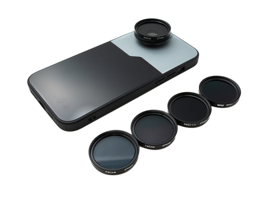SYSTEM-S ND síusett 37 mm hlutlaus þéttleiki með þráðhulstri og tösku fyrir iPhone 15 Plus