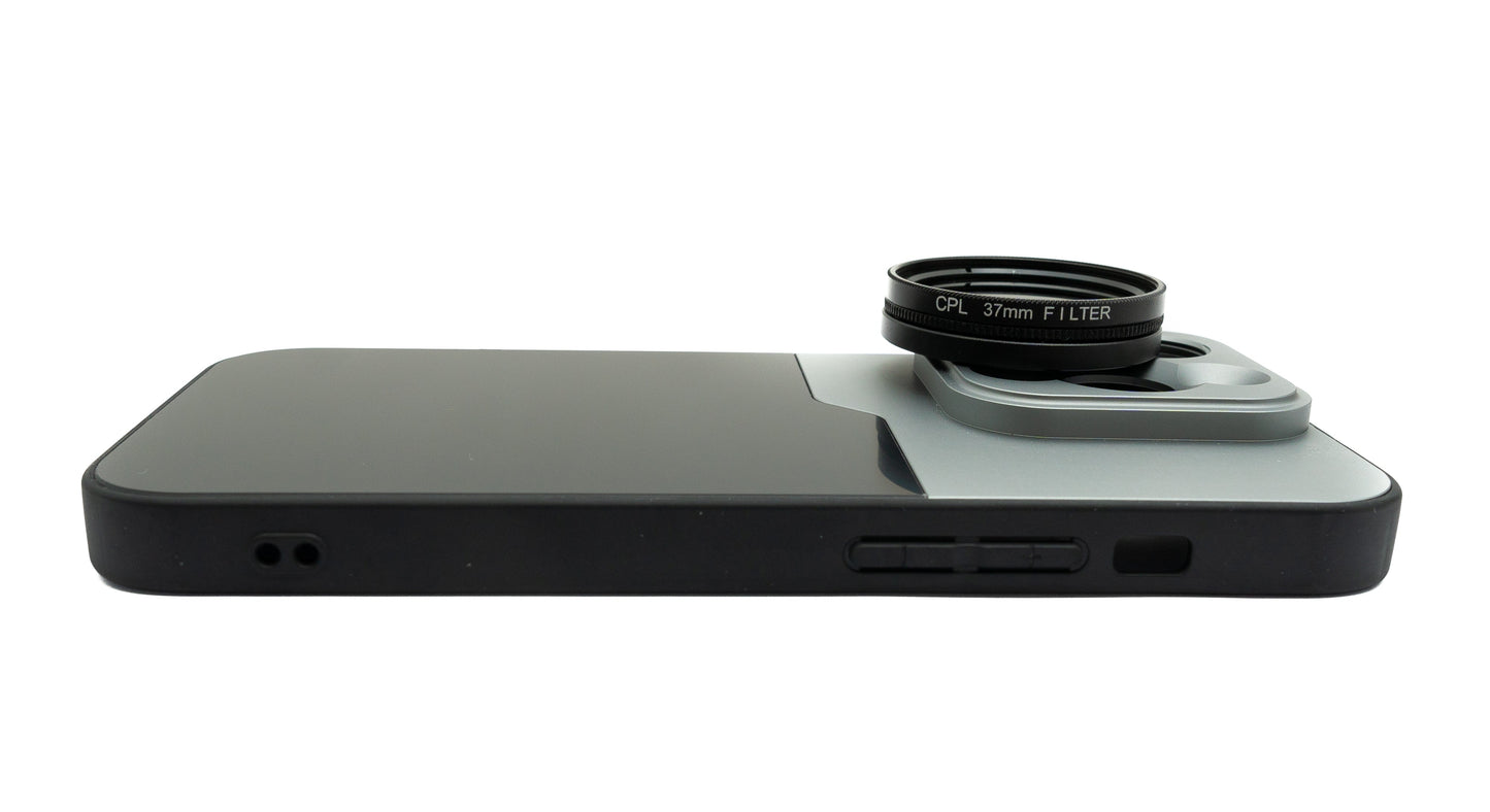 SYSTEM-S CPL Filter 37 mm Circular Polarizer Lens with Thread Case for iPhone 14 Pro