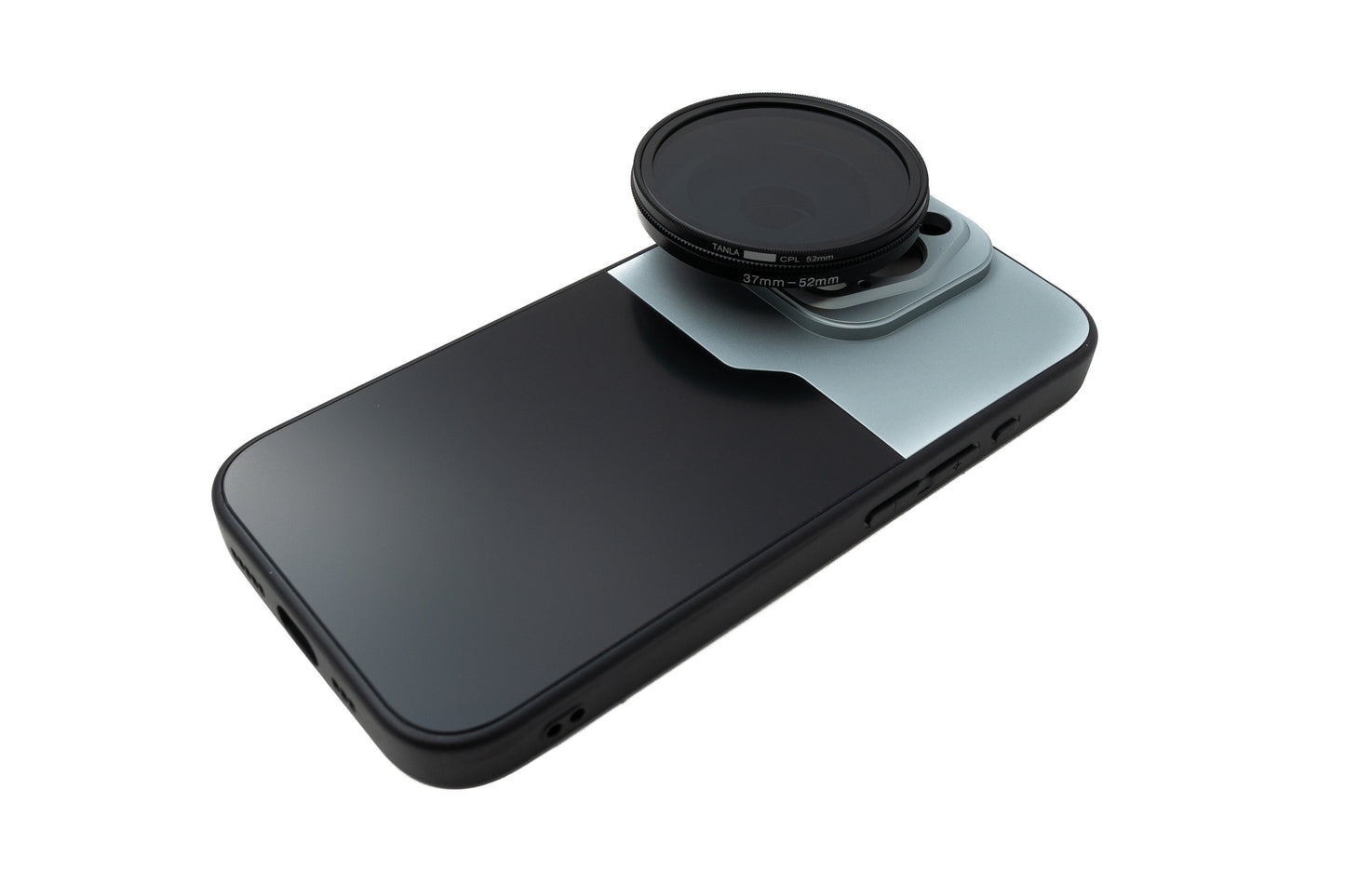 SYSTEM-S CPL sía 52 mm hringlaga pólunarlinsa með skrúfuhulstri fyrir iPhone 15 Pro