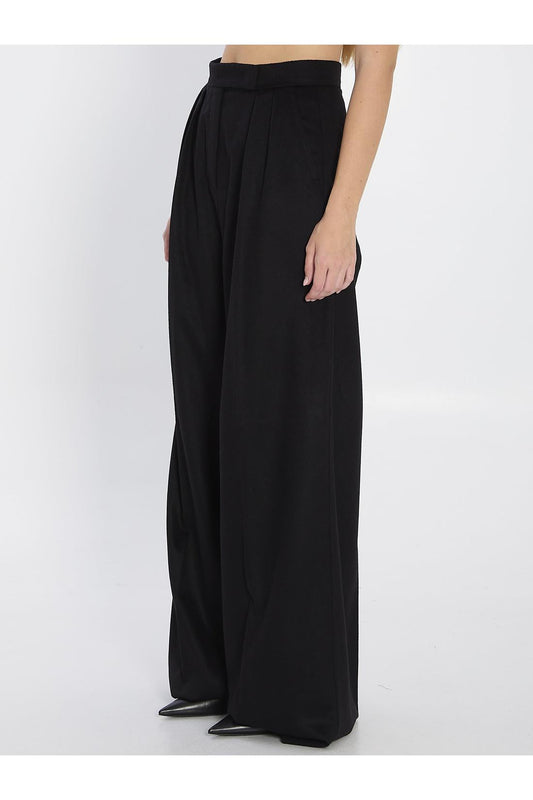 Camel flare trousers