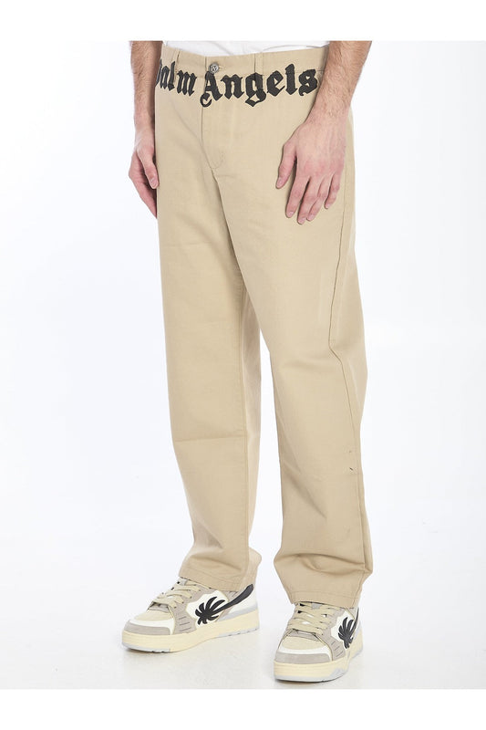 Chino pants with logo