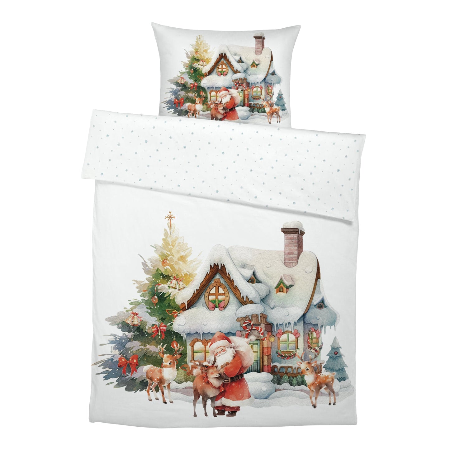 "Haus des Santa Claus" Premium Kinderbettwäsche