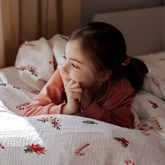 "Candy Canes and Deer" Premium Children's Bedding
