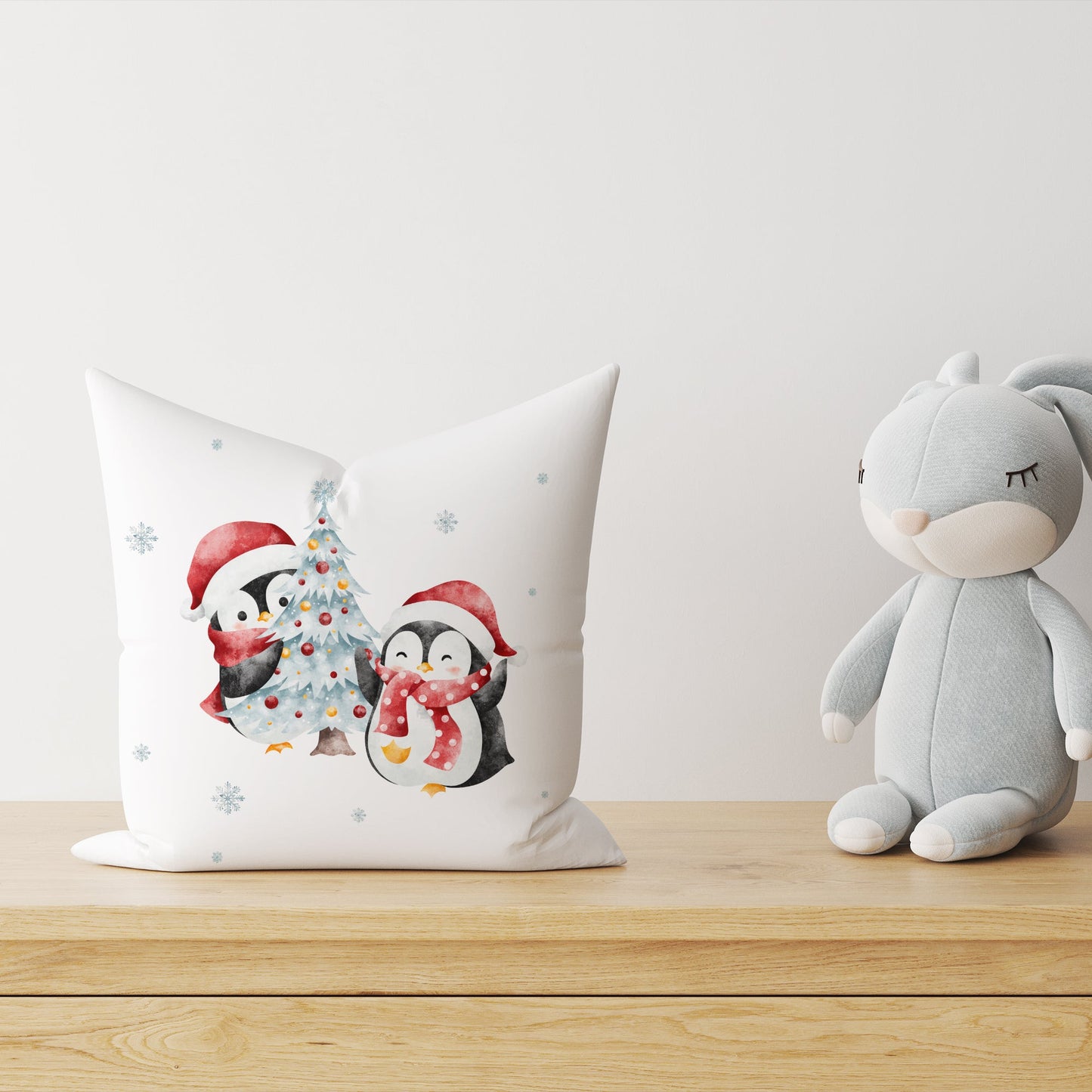 "Winter Penguins" Premium Decorative Cushion