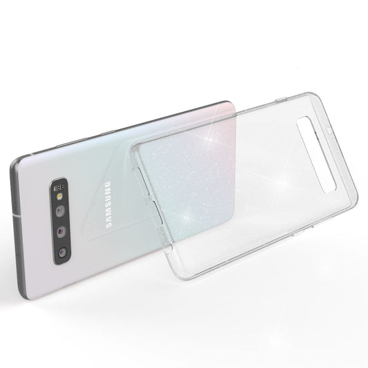 NALIA Glitrandi hulstur sem passar við Samsung Galaxy S10, Glitrandi hulstur fyrir síma