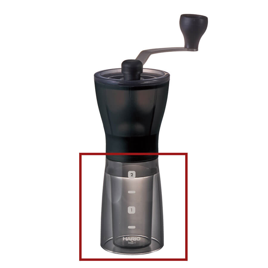 Hario Replacement Ground Coffee Container for Mini-Slim Plus Grinder