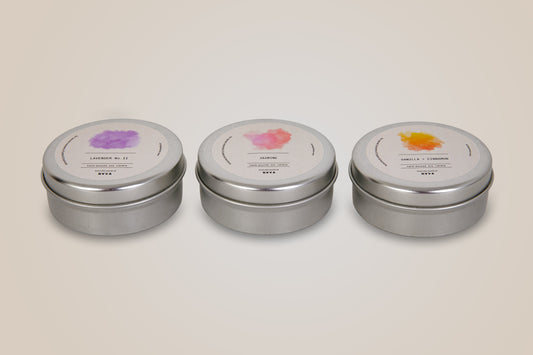 Lavender sojakerti í endurunnu áldósi (100 grömm)