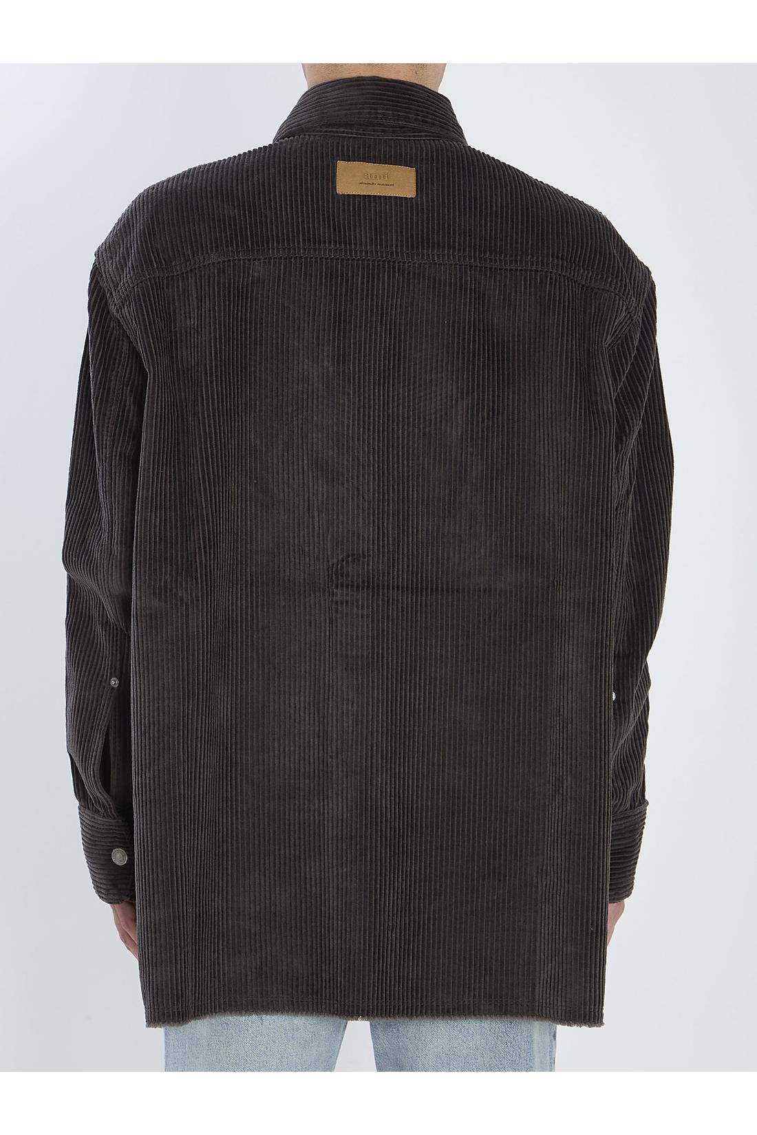 Corduroy velvet overshirt