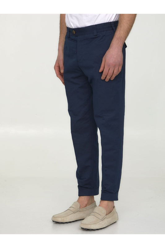 Cotton and linen trousers