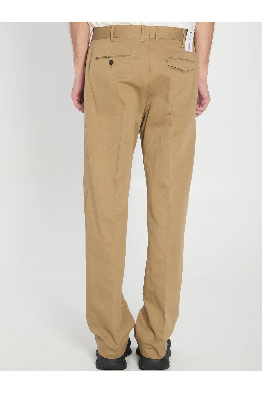 Cotton and linen trousers