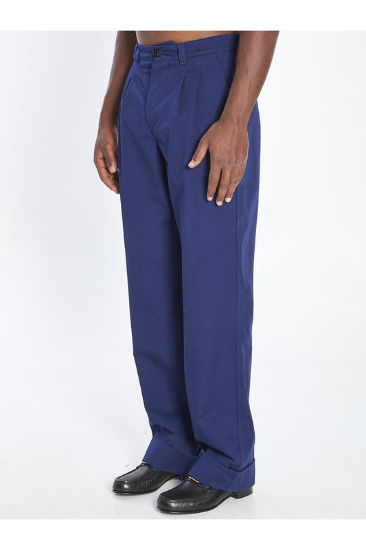 Cotton gabardine trousers