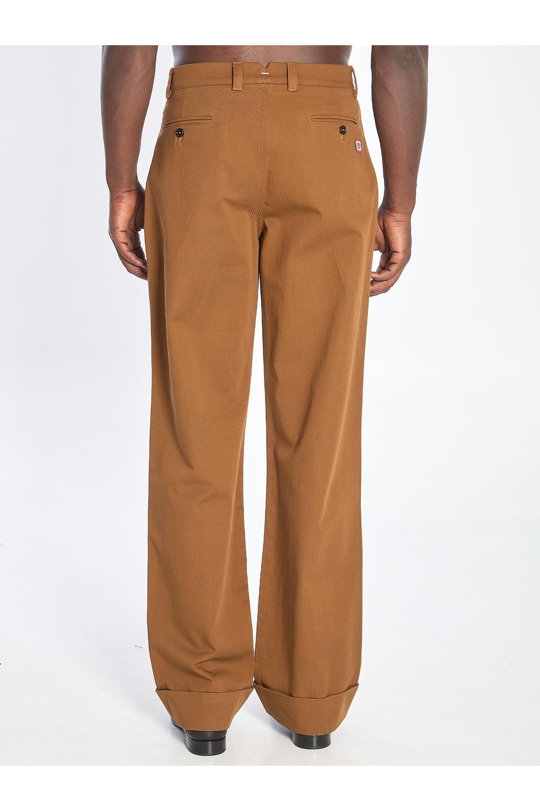 Cotton gabardine trousers