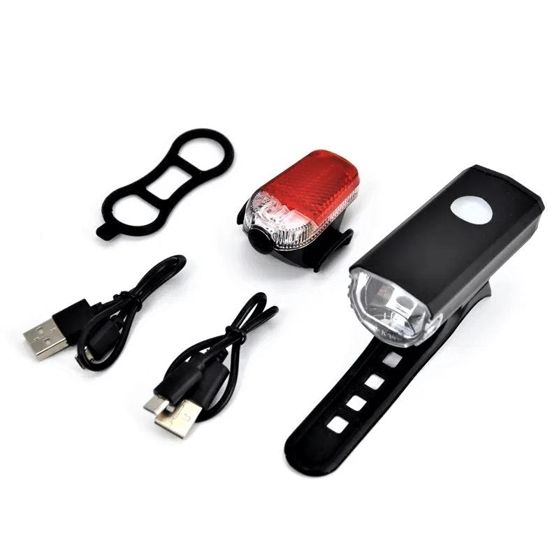 LED Fahrradlicht Set USB Akku 30/15 Lux StVZO Fahrradlampe Fahrradbeleuchtung