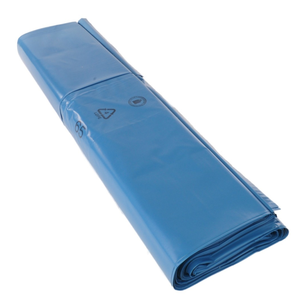 DEISS Abfallsack 660+520x1500x0,1 mm blau 100 my | Karton (80 Rollen)