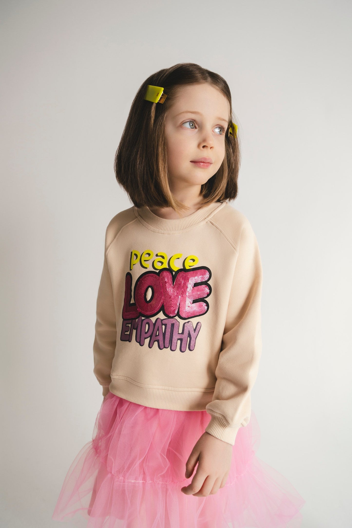 Baumwoll/Tüll Statement Kleid Rosa