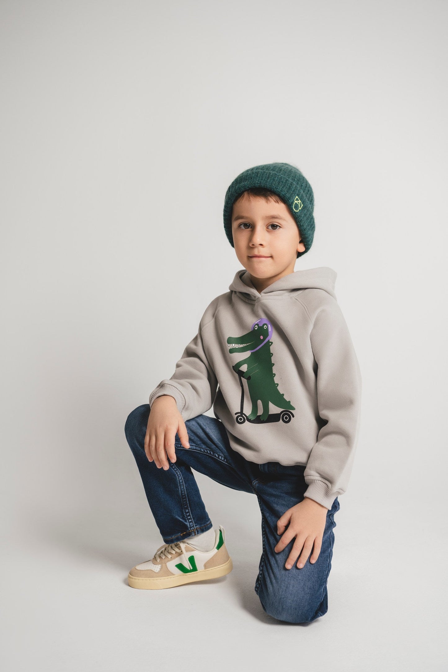 Hoodie Krokodil 100% Baumwolle soft touch