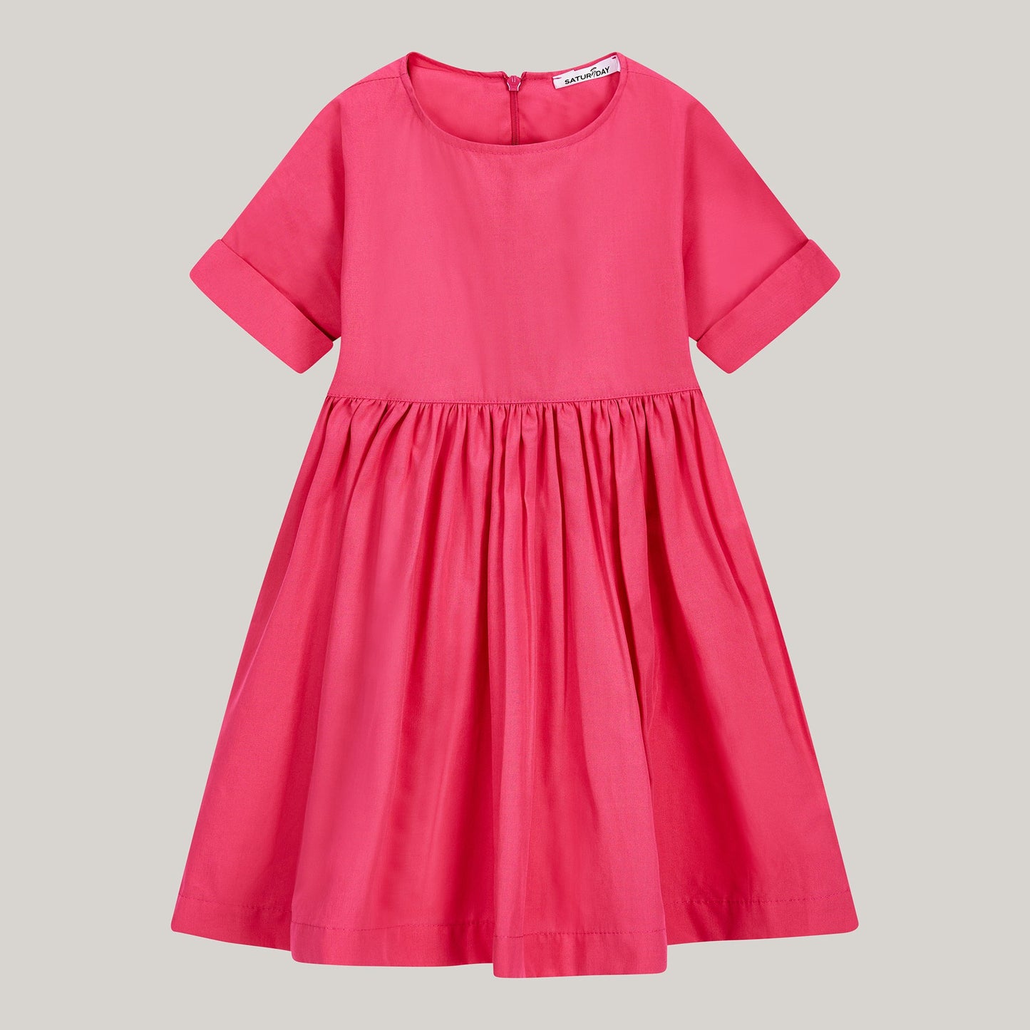 Oversize Kleid in Pink aus Baumwolle