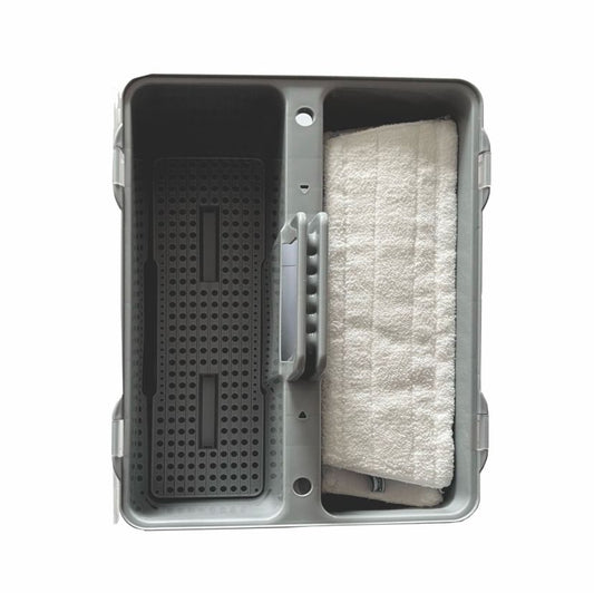 Arcora X-Line Duo Plastic Box Grey with Lid and Plastic Handle, Including 1 Bottom Sieve | Cardboard Box (1 piece)