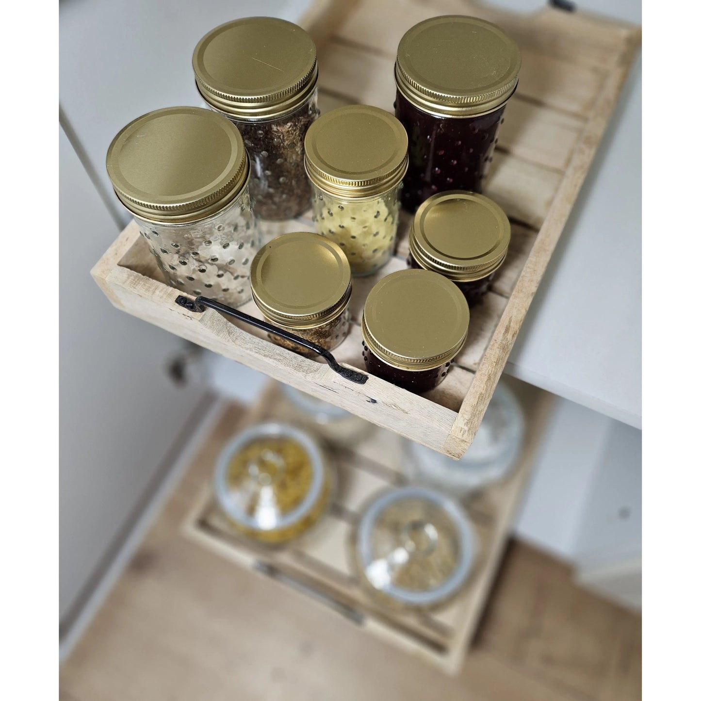 Tablett Dekotablett Holz Mango braun Deko Tischdeko Kerzentablett Holztablett Groß: 57 x 39 cm