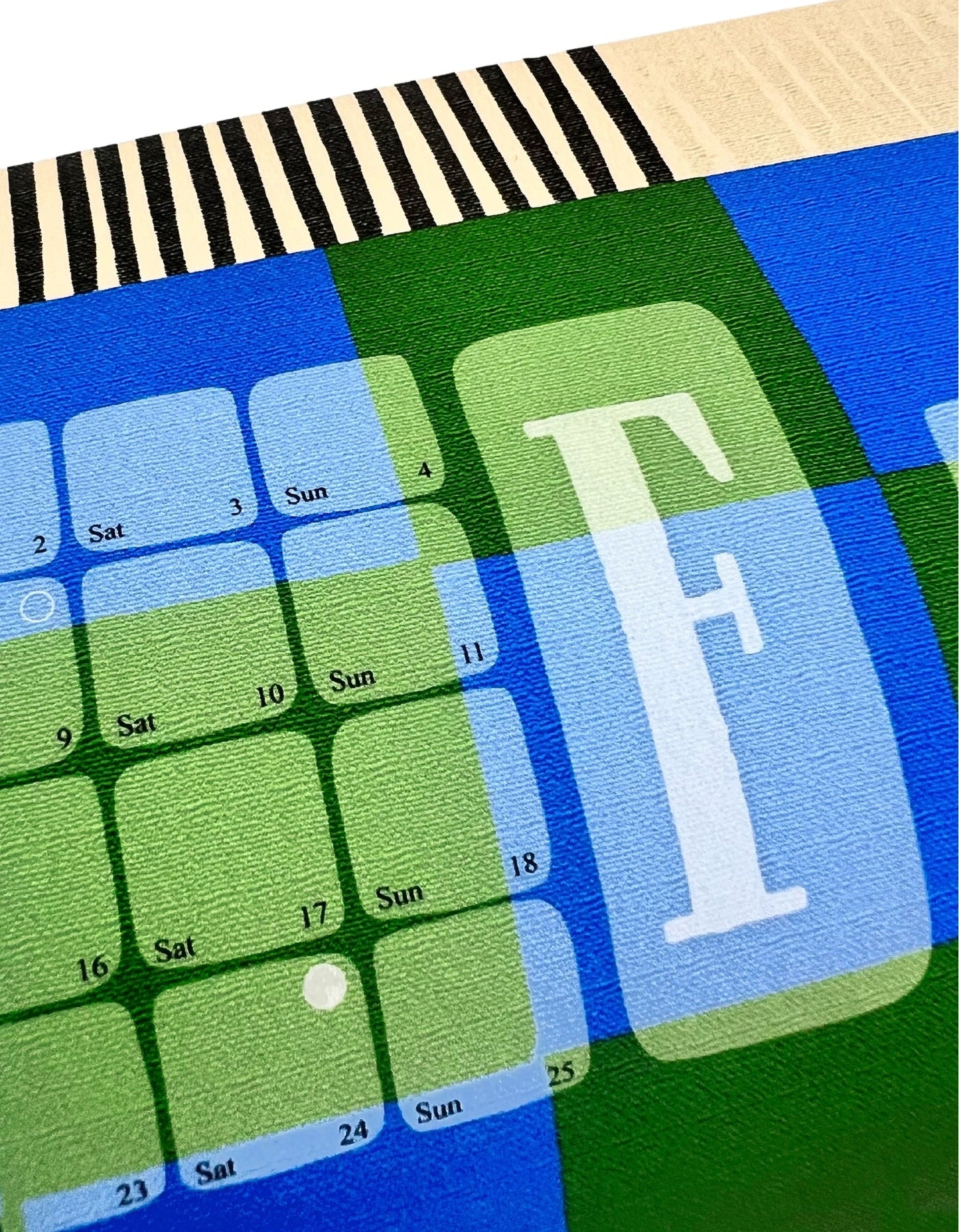 Veggdagatal // Kelim rúðótt grænt tyrkisblá