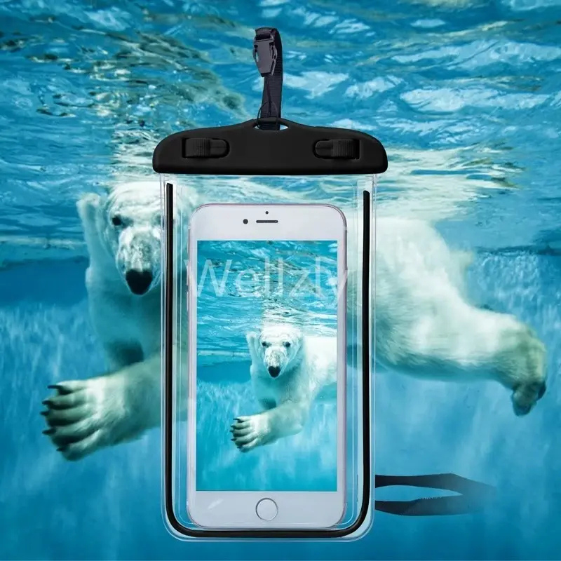 Wasserdichte Handyhülle Unterwasser mit Trageband, IPX8, Universalgröße