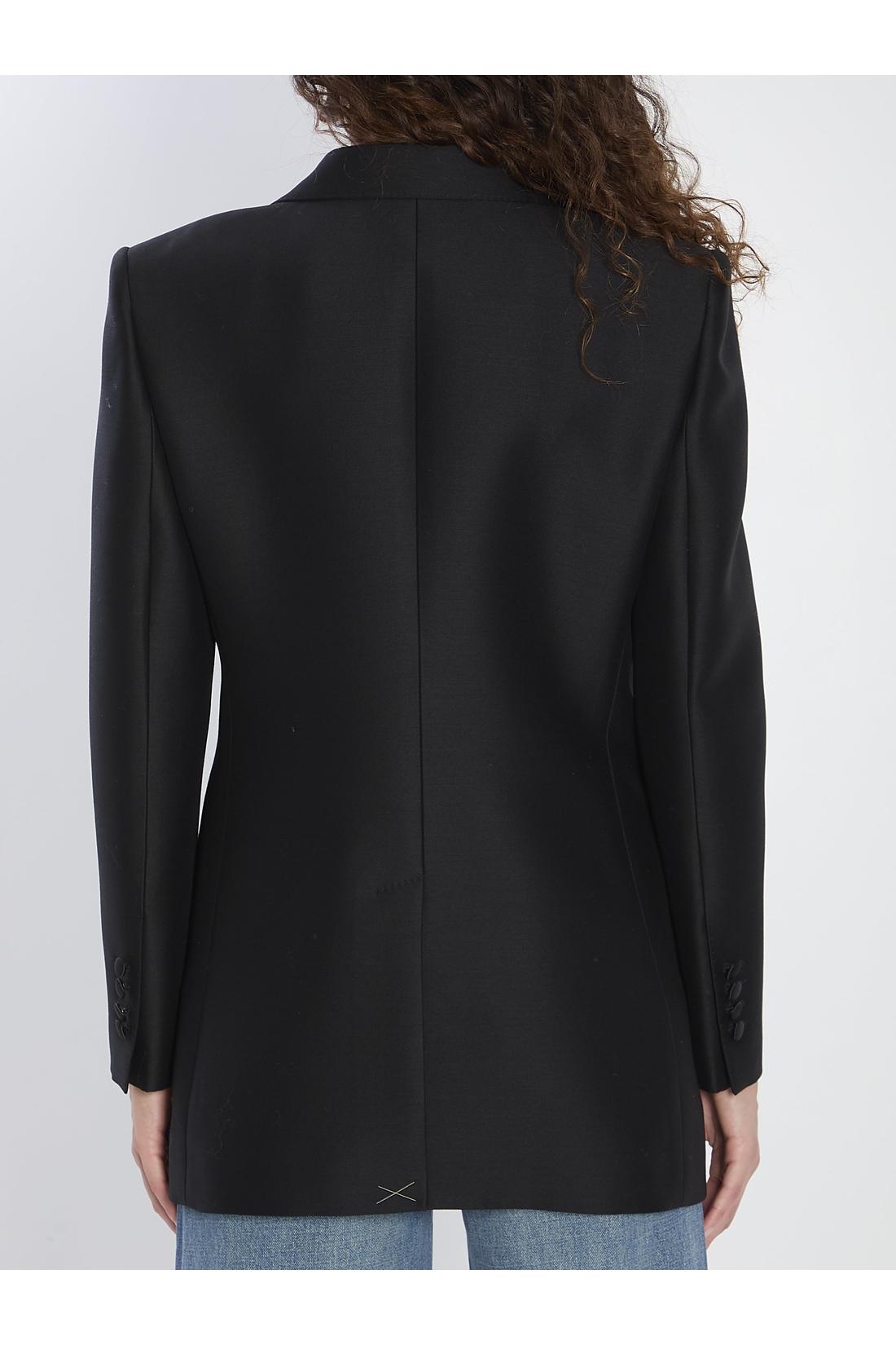 Double-breasted jacket in faille