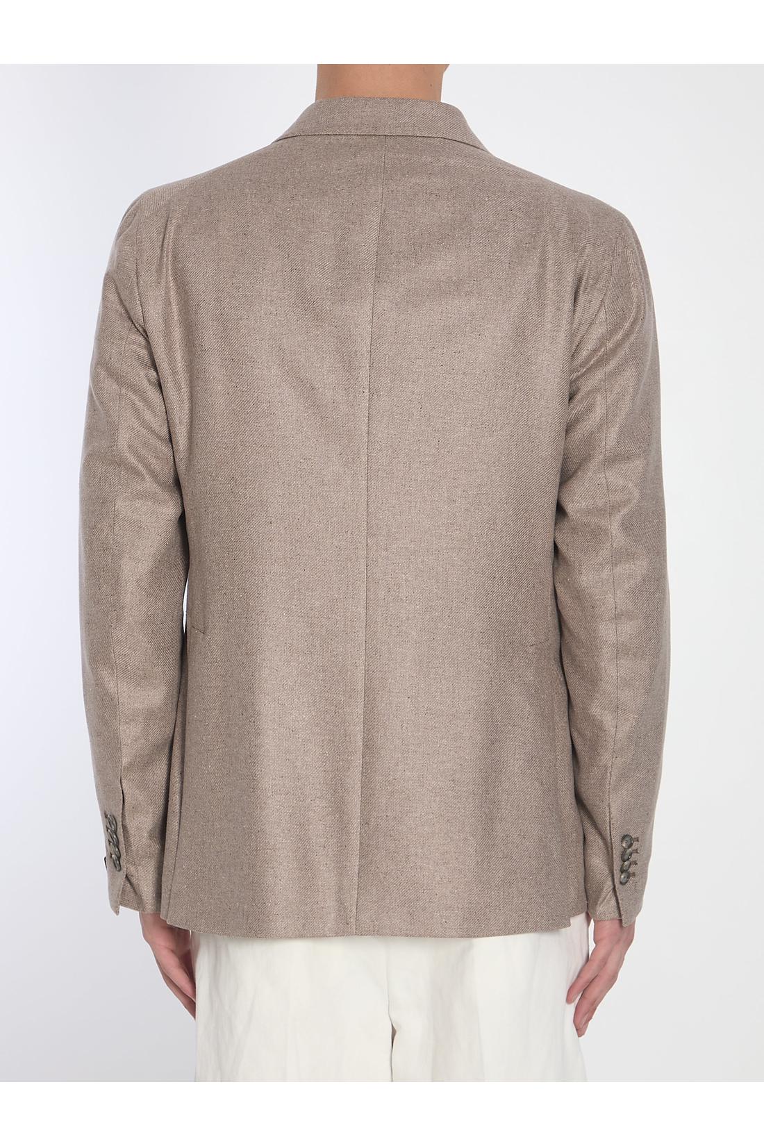 Double-breasted silk jacket