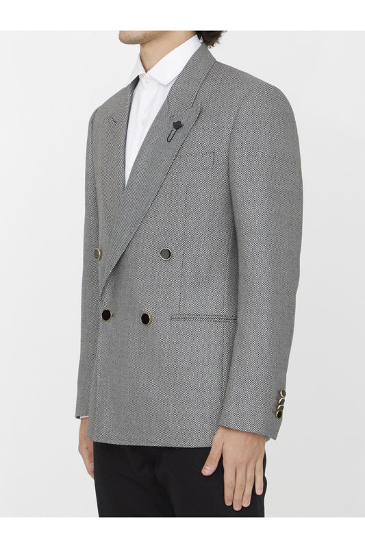 Double-breasted wool jacket