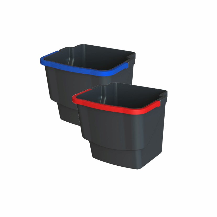 Arcora Ecoblack Plastic Bucket, Black, 20 Liters, Blue Handle | Cardboard Box (1 piece)