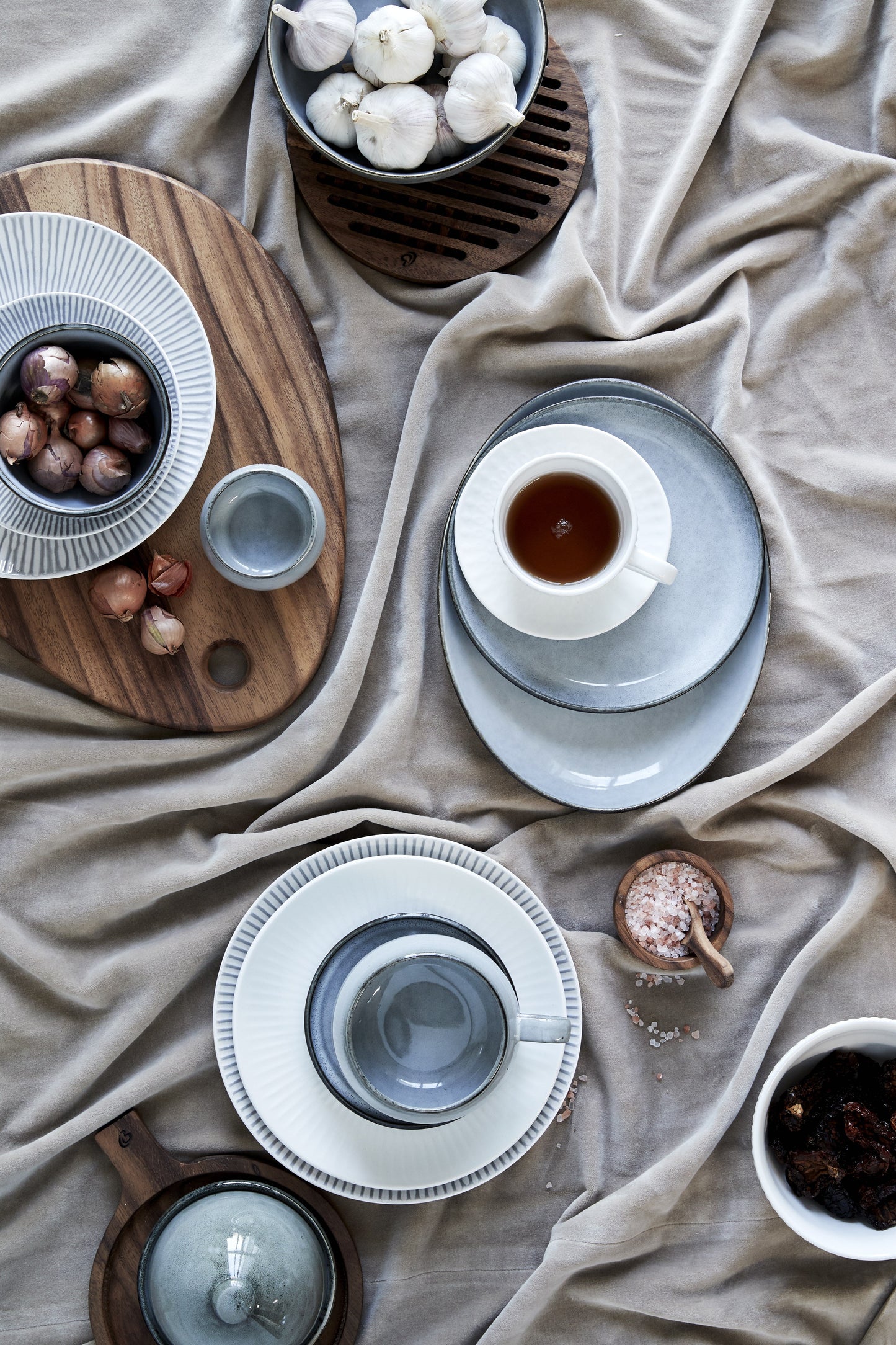 Servierplatte oval Amera grau, in 3 Größen