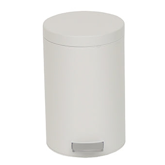 Novocal Tretabfalleimer Material: Gehäuse und Deckel: Stahlblech, lackiert Farbe: Weiß Inneneime | Packung (1 Stück)