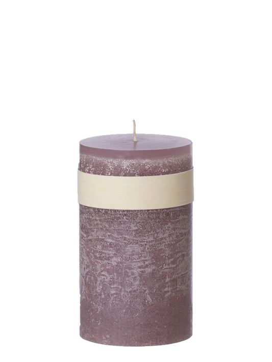 Blockkerze Timber 8x15cm, in mehreren Farben