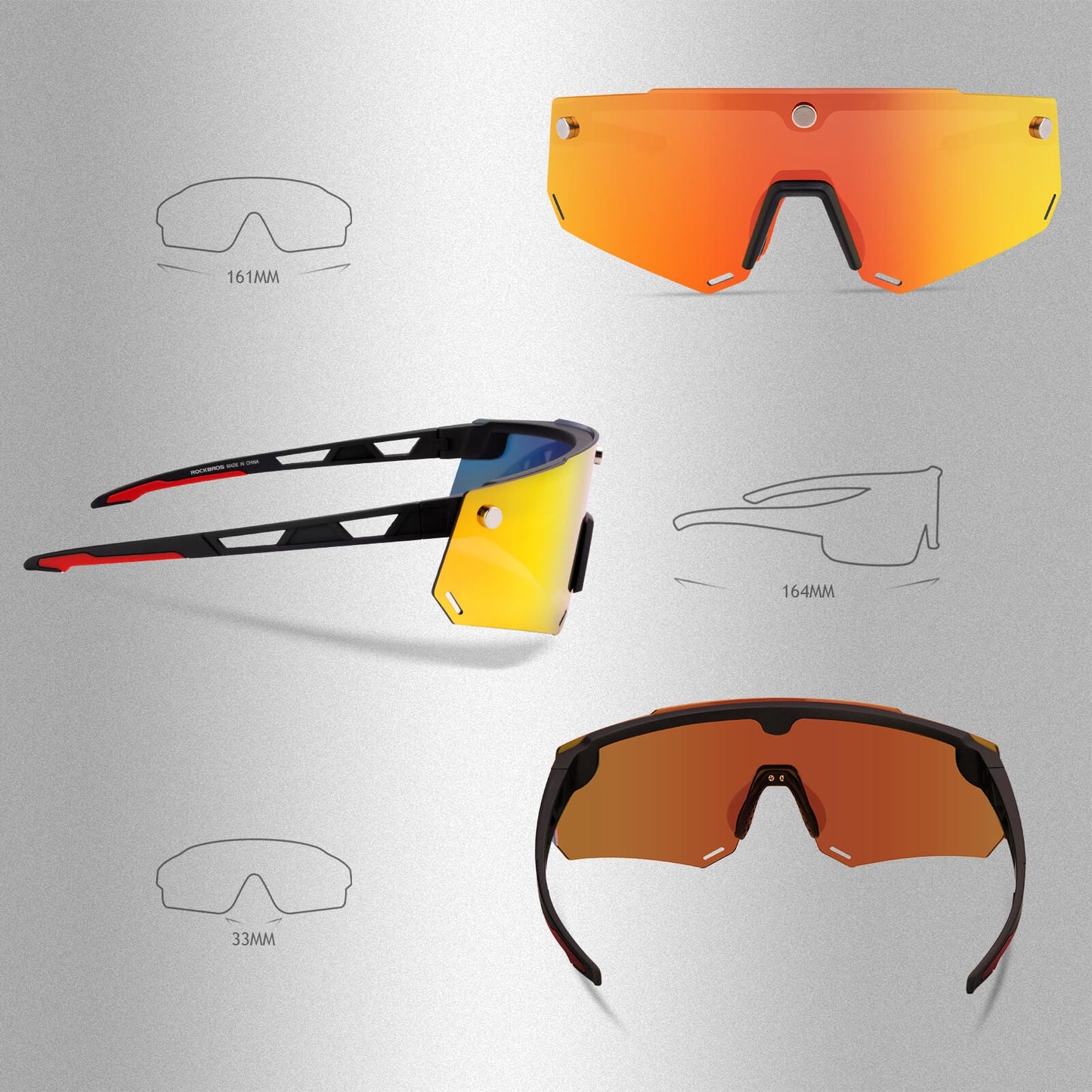 Fahrradbrille Polarisiert Magnetische Haftung Herren/Damen