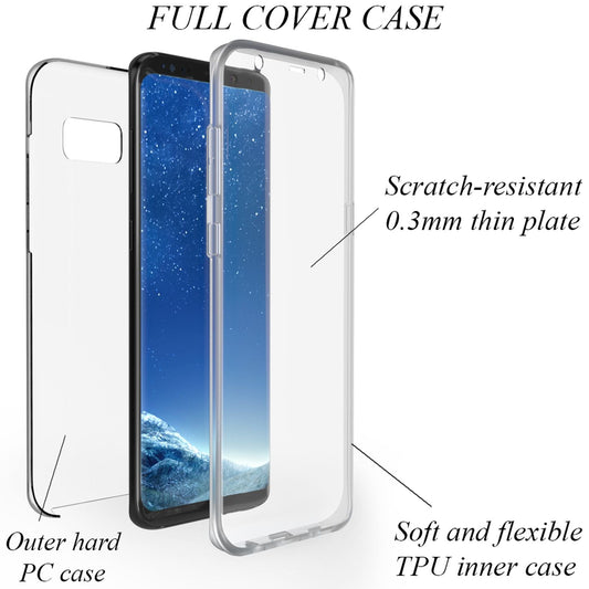 NALIA 360 Grad Handy Hülle für Samsung Galaxy S8, Full Cover Silikon Bumper Etui