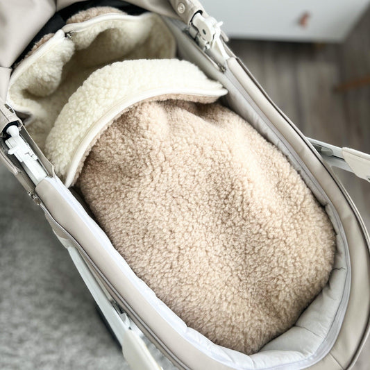Winterfußsack Schlafsack Merinowolle – für Babywanne & Kinderwagen
