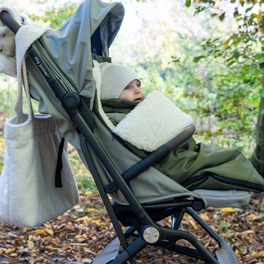 Winterfußsack wasserabweisend Innenfutter aus Merinowolle - Kinderwagen