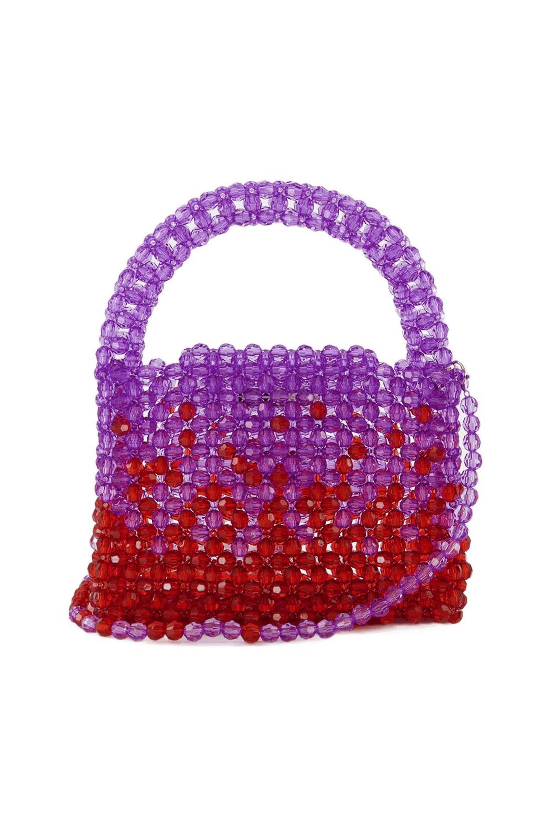 Ss23Bg01 Hobo Bag - Germanier - Purple/Red - Pearl