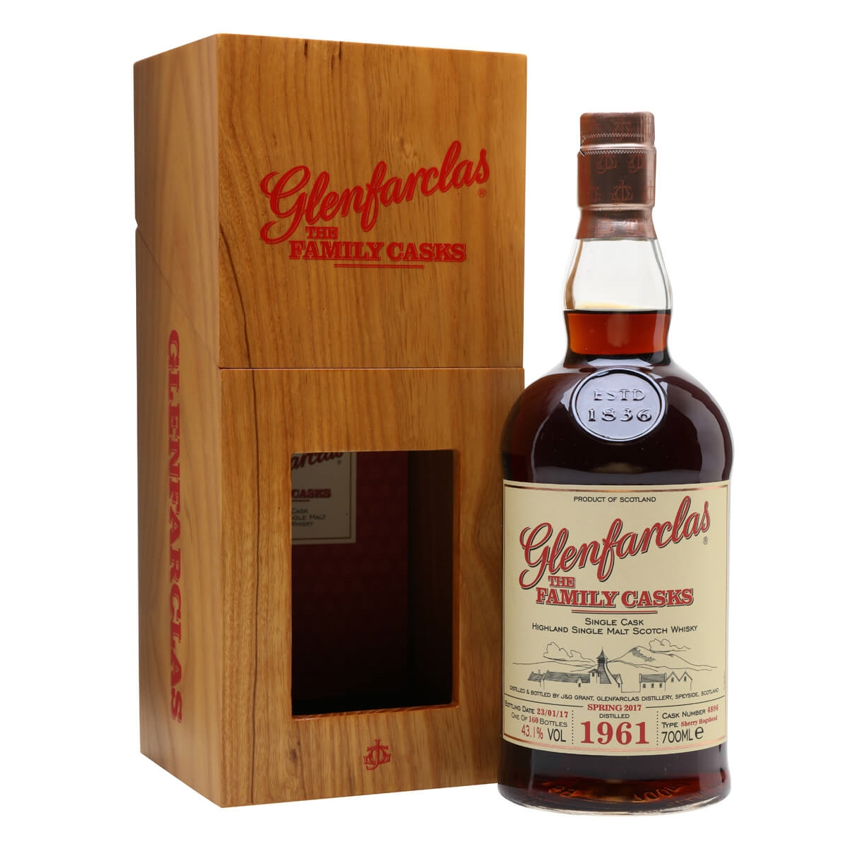 Glenfarclas 1961/2017 - Fjölskyldukökurnar - Útgáfa Sp17 #4896