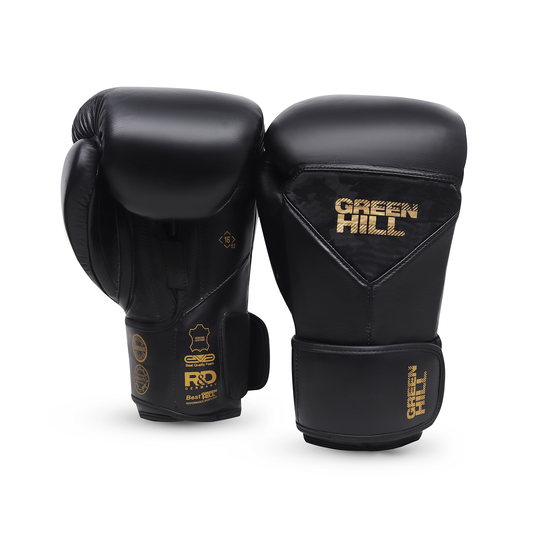 Green Hill Power Padded Boxhandschuhe - Schwarz