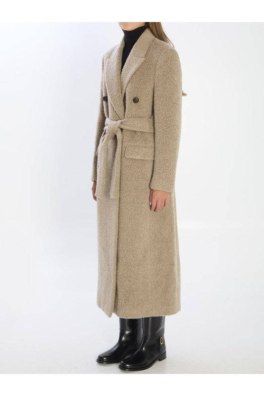 Greige double-breasted coat