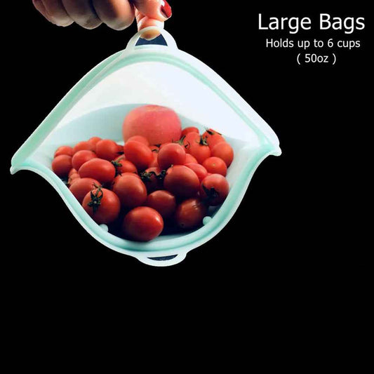 EcoFresh Reusable Silicone Food Bags – BPA-Free & Leakproof | Motionshop