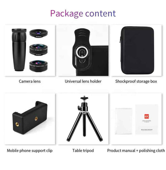 Clip-On Smartphone Lens Kit – SnapPro Macro & Wide Angle | Motionshop