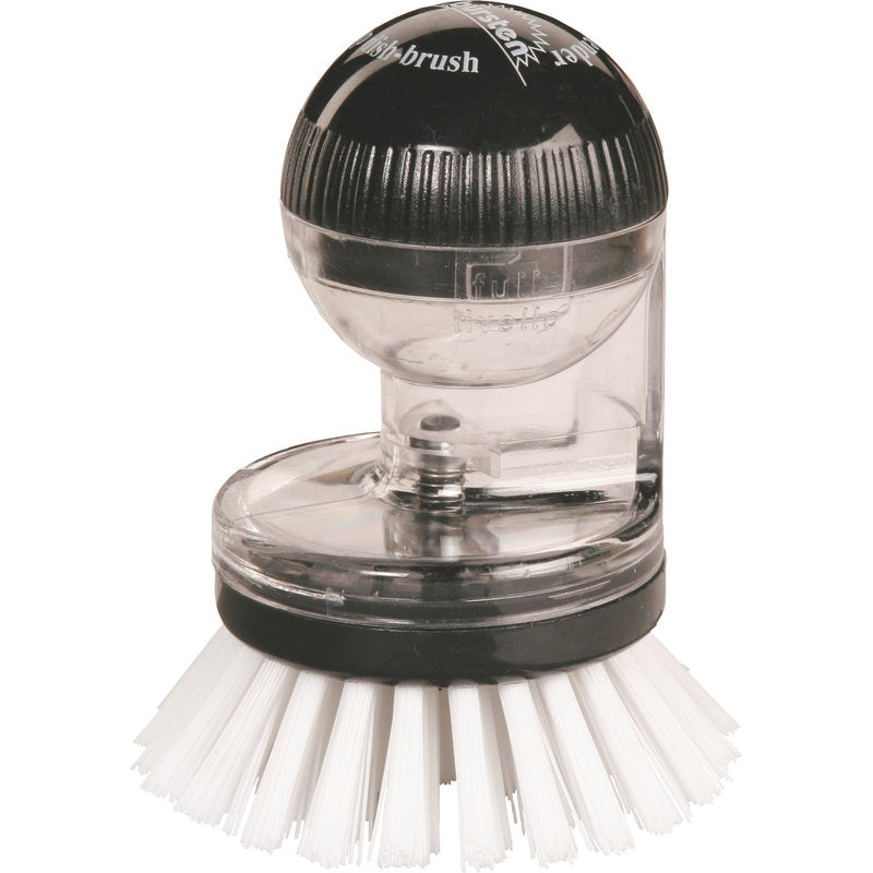 KNOPFBÜRSTE M.SPENDER,NYL.6.6 WEIß,ø0,40MM,TRANSPAR.KLAR