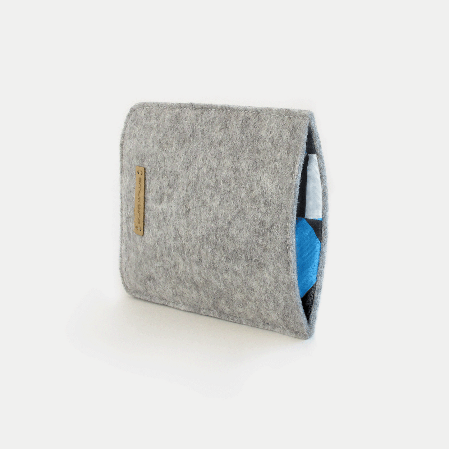 Handytasche für Samsung Galaxy S25 Ultra | aus Filz und Bio-Baumwolle | hellgrau - shapes | Modell "LET"